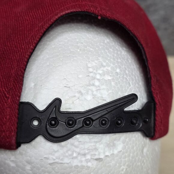 Vintage Nike Swoosh Logo Hat Swoosh Snap Back Red White Big Logo - Picture 4 of 7